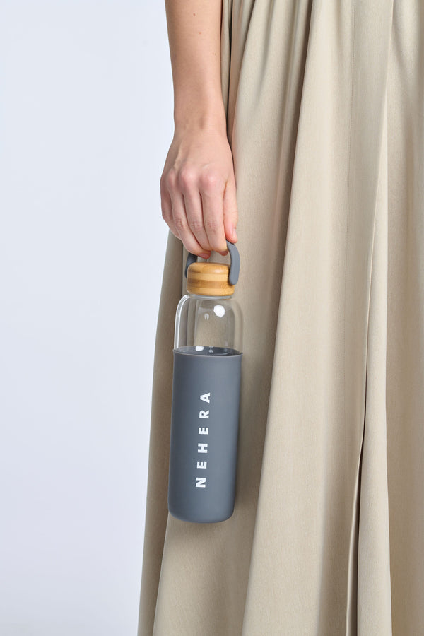 nehera NEHERA x SOMA glass water bottle 750 ml grey