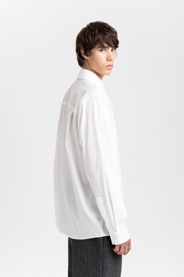 Nehera Off-white Cotton Crispy Poplin Relaxed Shirt
