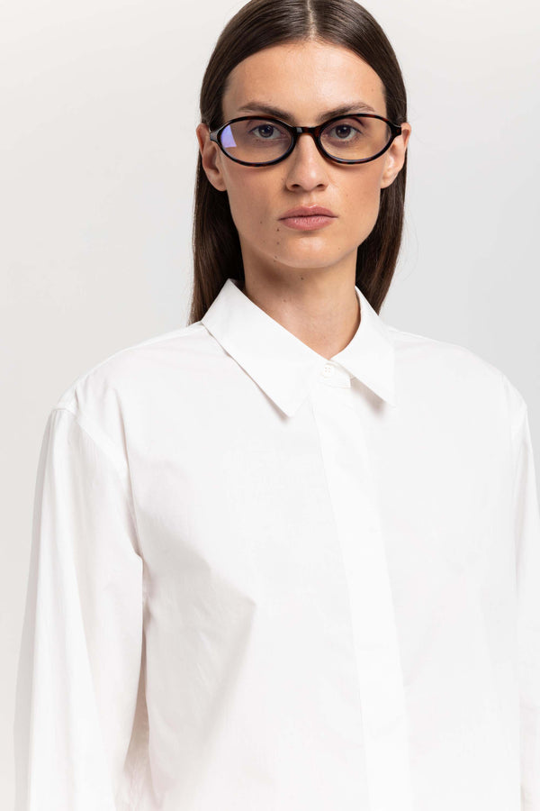 Nehera Off White Cotton Shirt With Creative Sleeves