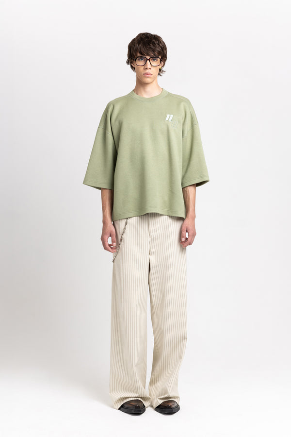 nehera Willow green double jersey short sleeve sweatshirt