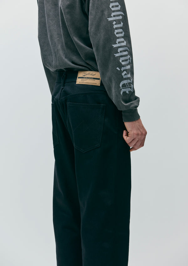 Neighborhood BLACK DENIM SLIM STRAIGHT PANTS