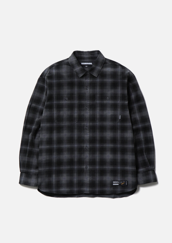 neighborhood CORDUROY CHECK SHIRT LS
