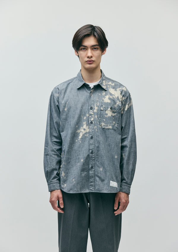 Neighborhood GARMENT BLEACH CHAMBRAY SHIRT LS