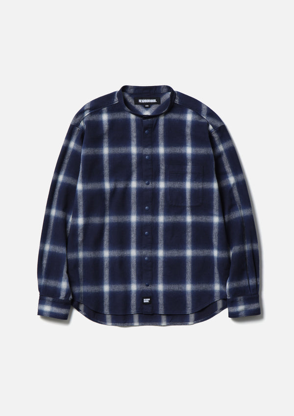Neighborhood HOMBRE CHECK BAND COLLAR SHIRT LS