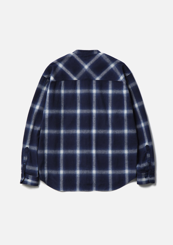 Neighborhood HOMBRE CHECK BAND COLLAR SHIRT LS
