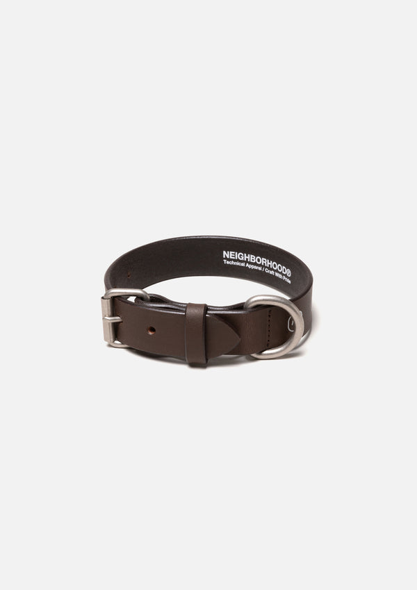neighborhood LEATHER DOG COLLAR WIDE