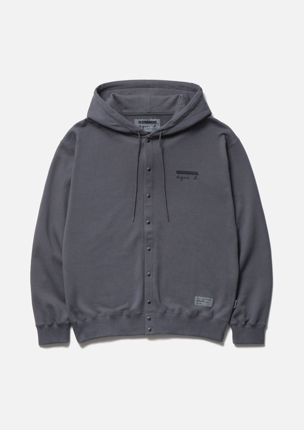 neighborhood NH X AGNES B. . SWEAT SNAP HOODIE LS