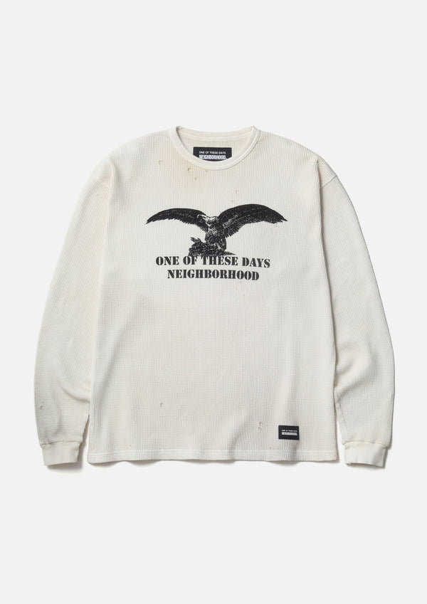 Neighborhood NH X OOTD . WAFFLE FABRIC CREWNECK LS