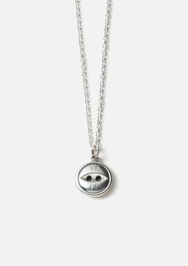 Neighborhood SILVER BUTTON NECKLACE