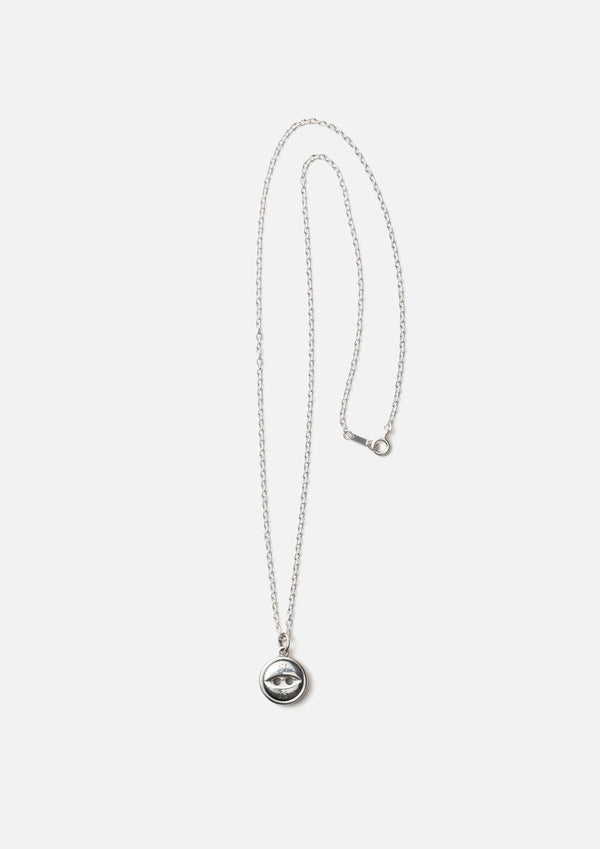 neighborhood SILVER BUTTON NECKLACE
