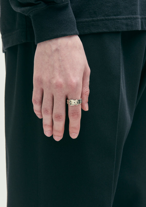 Neighborhood SILVER STUDS BELT RING