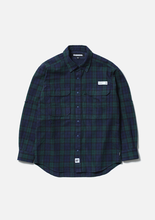 neighborhood TARTAN CHECK FISHING SHIRT LS