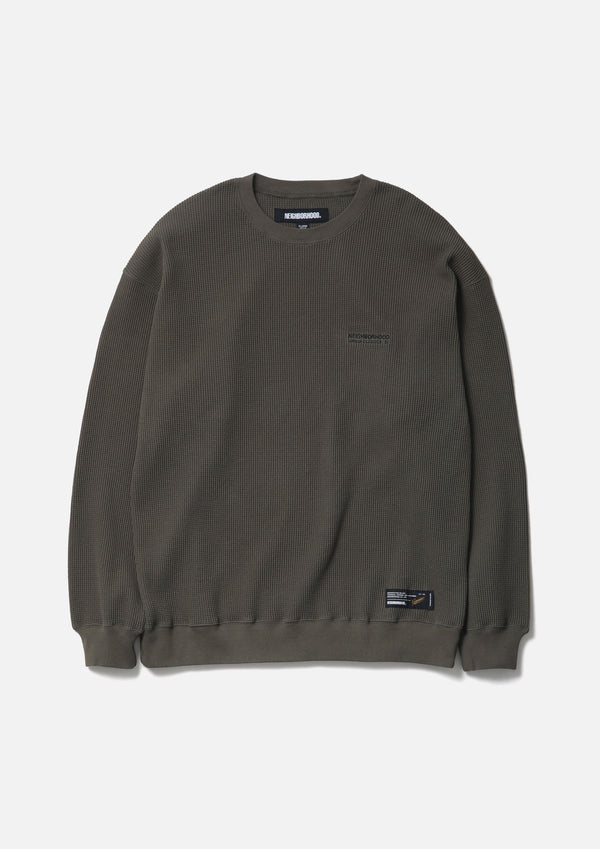 Neighborhood WAFFLE FABRIC CREWNECK LS-1