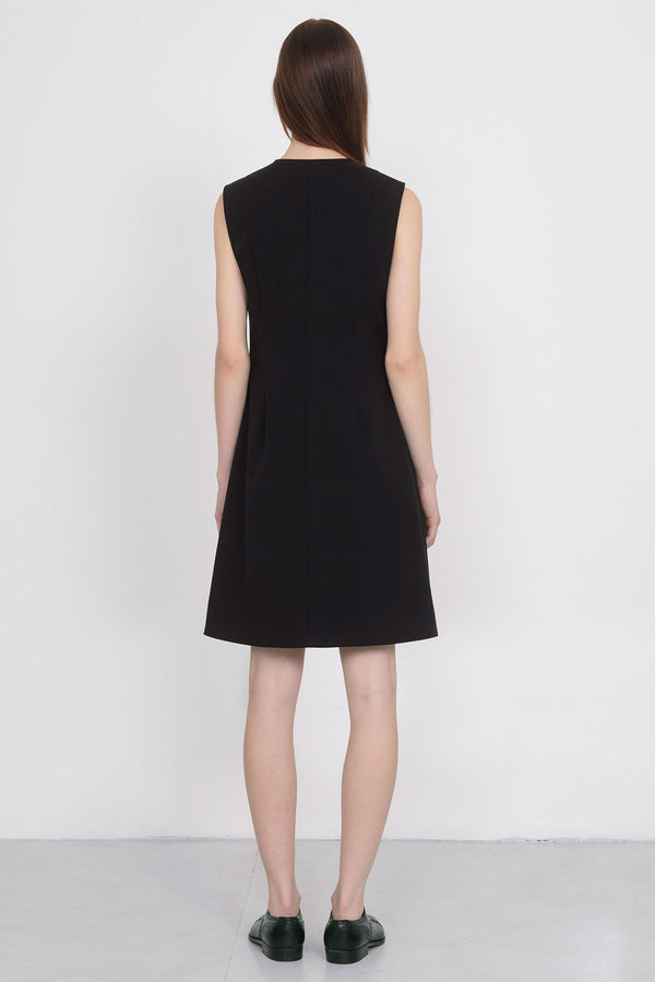 Nellie Partow Brooke Dress Black