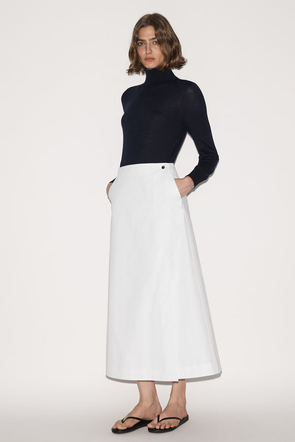 Nellie Partow Carey Skirt White