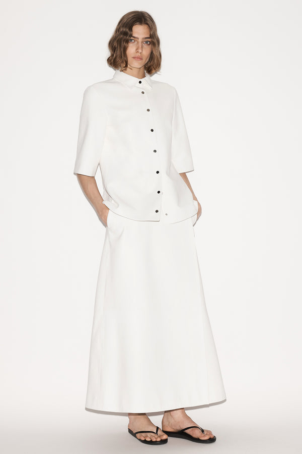 Nellie Partow Carey Skirt White