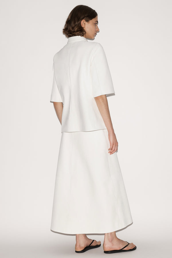 Nellie Partow Carey Skirt White