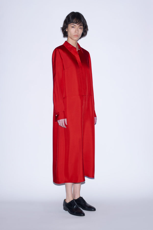 Nellie Partow Clover Dress Scarlet