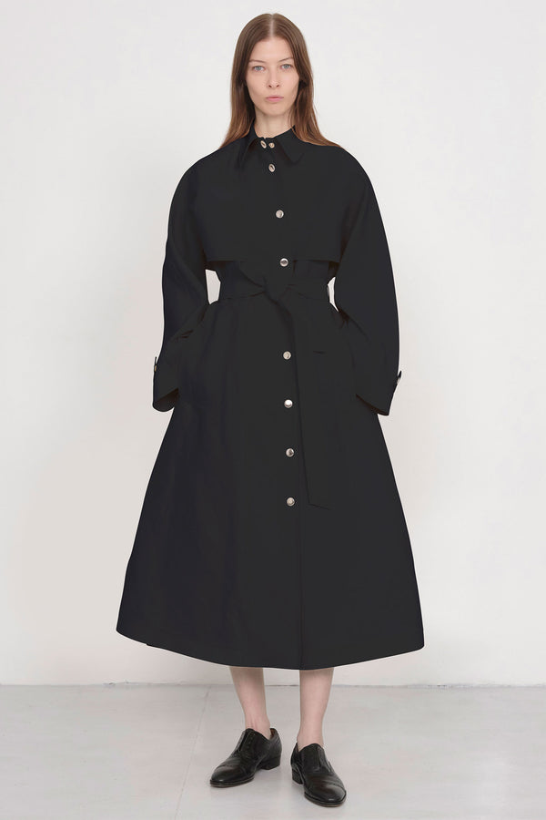 nellie partow Delaney Trench Black