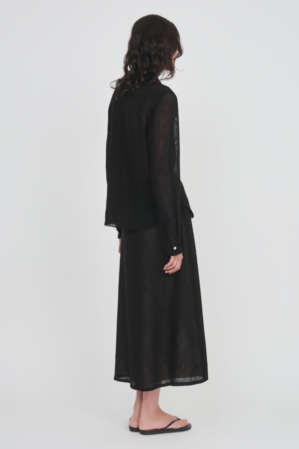 Nellie Partow Edie Shirt Black