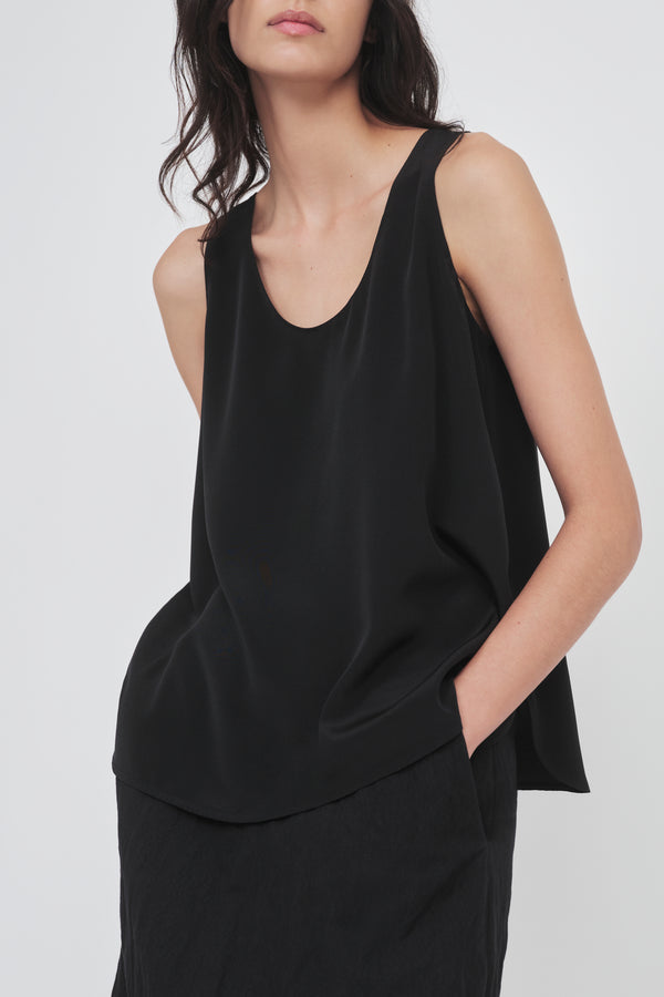 Nellie Partow Eliana Tank Black