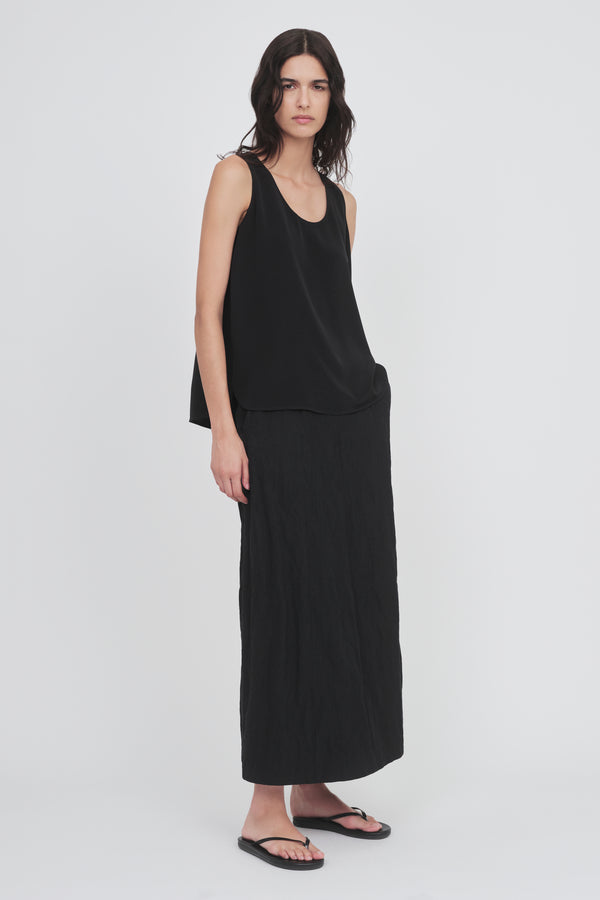 nellie partow Eliana Tank Black