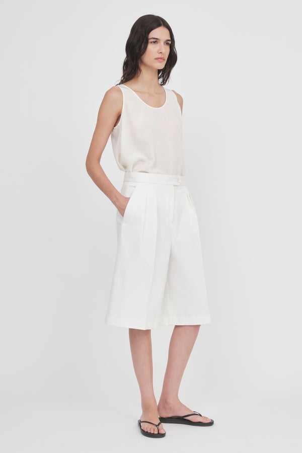 Nellie Partow Eliana Tank Ivory