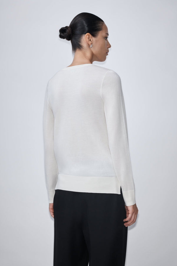 Nellie Partow Franca Sweater Ivory