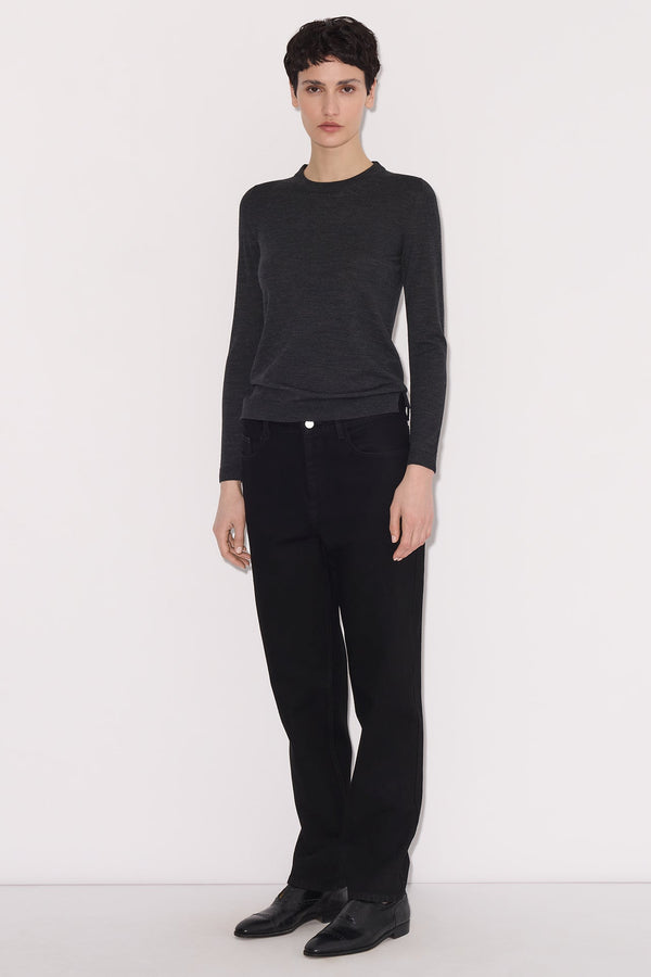 nellie partow Greta Sweater Charcoal Grey Melange