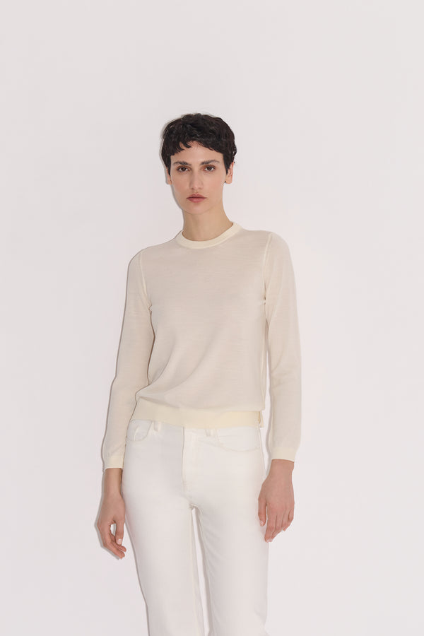 Nellie Partow Greta Sweater Ivory
