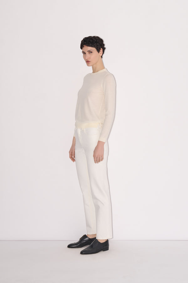 nellie partow Greta Sweater Ivory