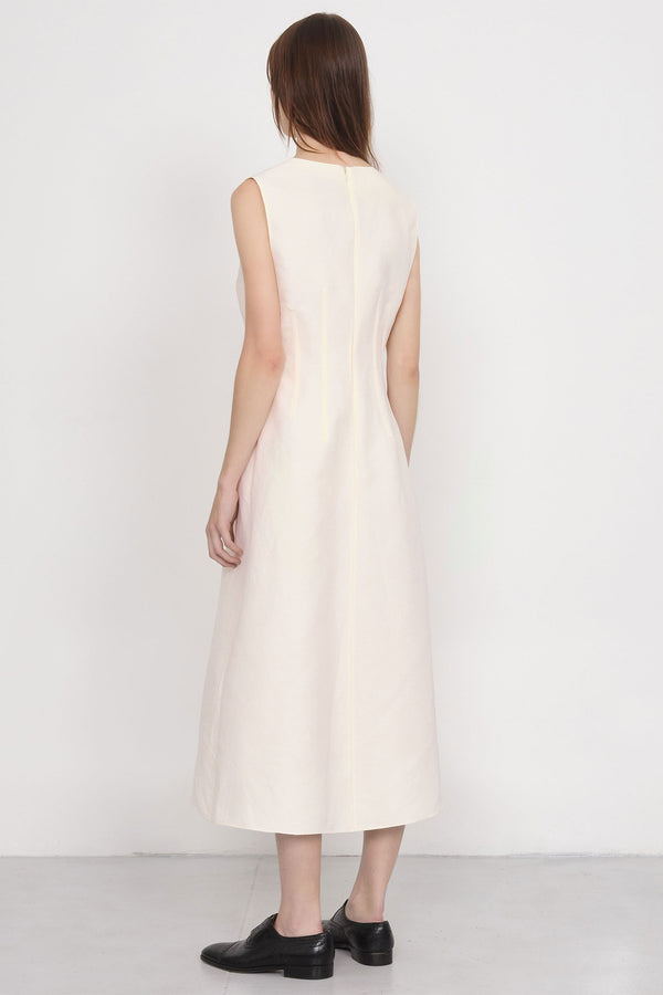 Nellie Partow Haley Dress Bone
