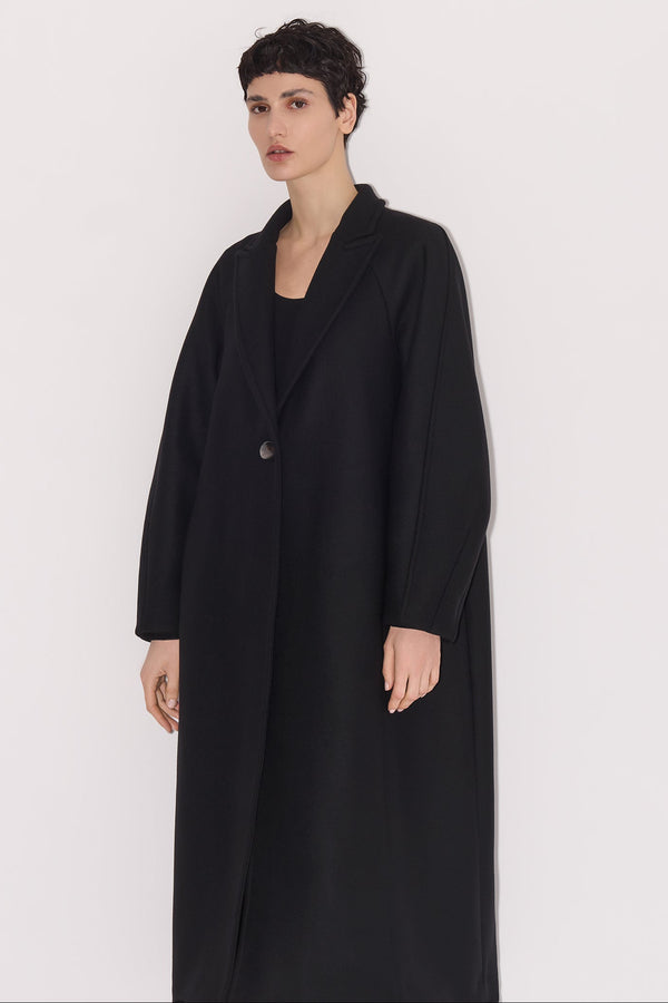 nellie Partow Molly Coat Black
