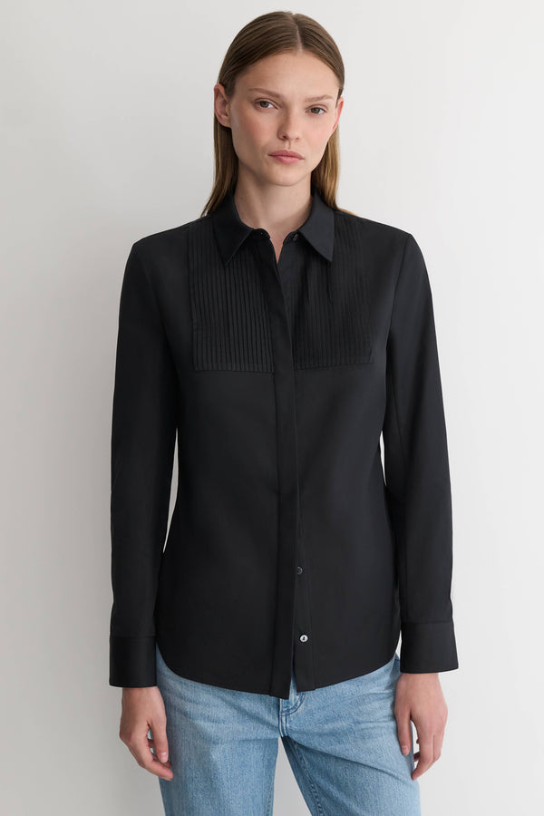 Nellie Partow Natalia Shirt Black