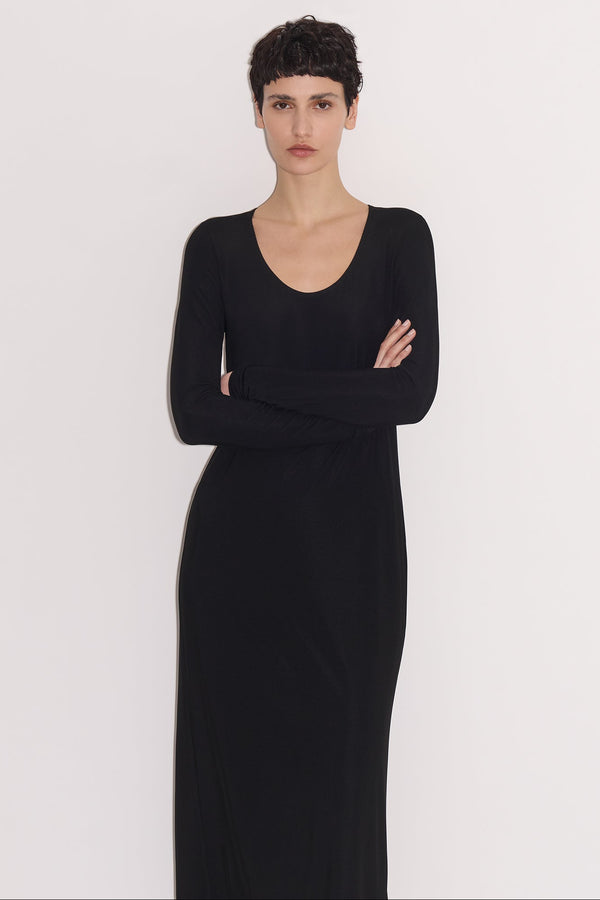 Nellie Partow Tina Dress Black