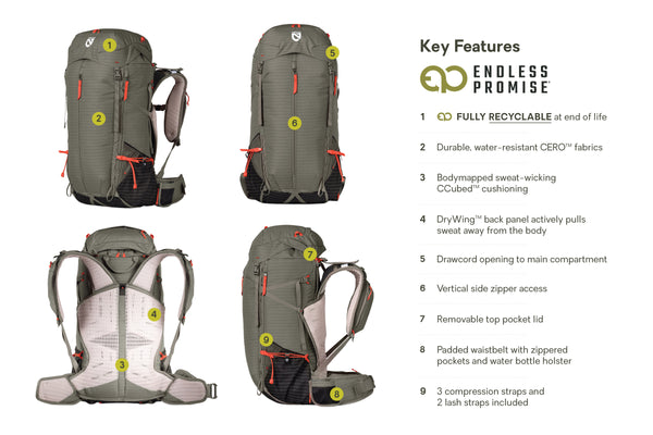 Nemo Equipment Persist™ Men's 45L Endless Promise® All-Adventure Backpack