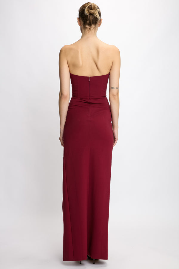 Nensi Dojaka LONG FITTED DRESS WITH VOLUTE PADDED BRA