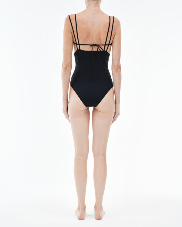 Nensi Dojaka MIKA ONE-PIECE SWIMSUIT WITH PADDED BRA BLACK