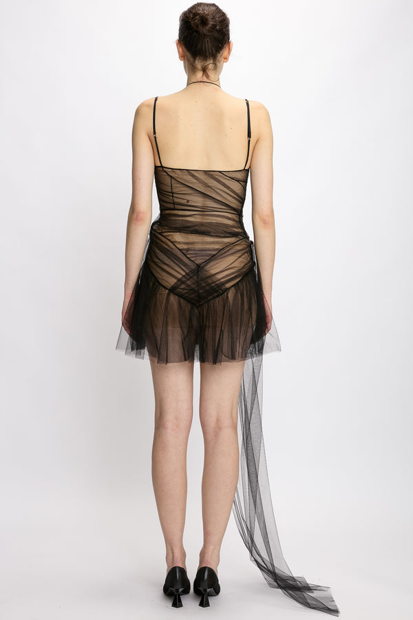 Nensi Dojaka ASYMMETRIC DRAPED BRA DRESS