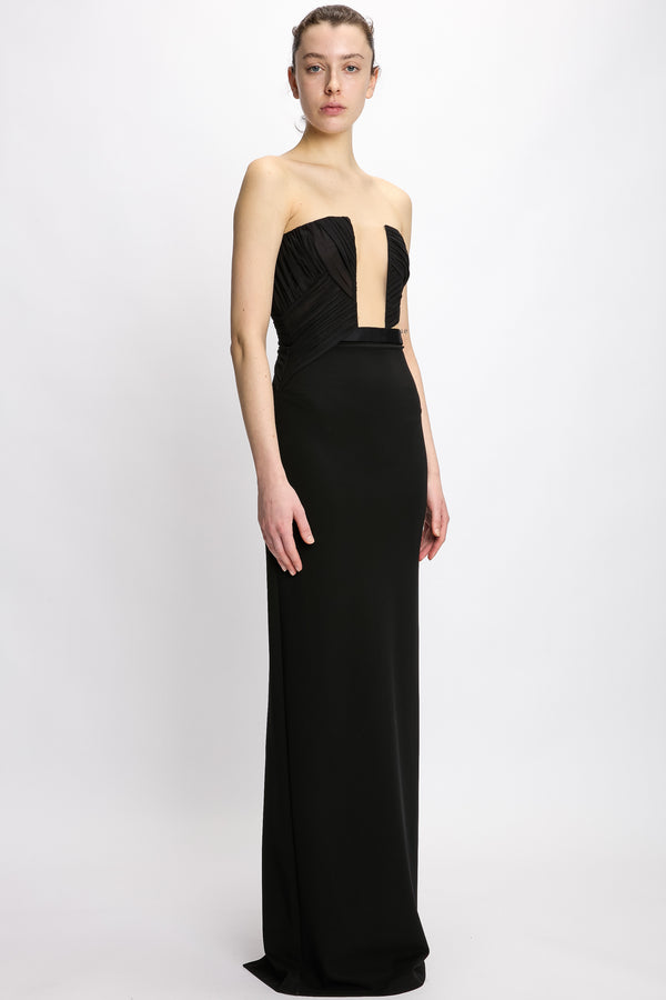 Nensi Dojaka CORSETTED DRAPED MAXI DRESS