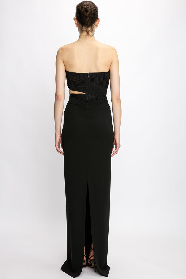 Nensi Dojaka CORSETTED DRAPED MAXI DRESS