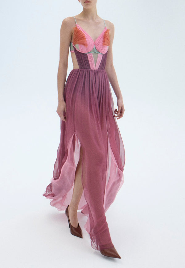 Nensi Dojaka DAHLIA SILK CORSET GOWN
