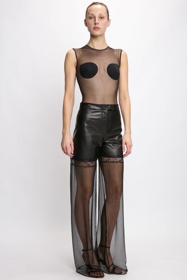 Nensi Dojaka HYBRID LEATHER TROUSERS