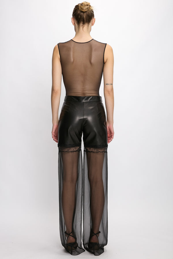 Nensi Dojaka HYBRID LEATHER TROUSERS