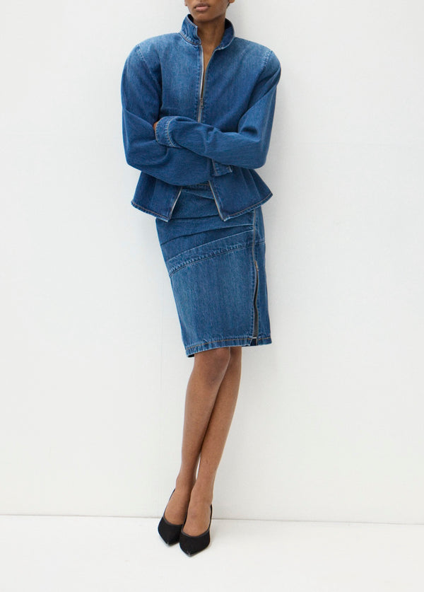 Nensi Dojaka LIVIA ASYMMETRIC ZIP SKIRT