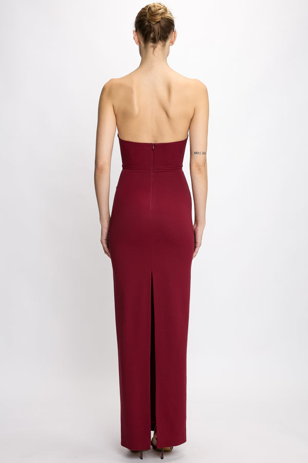 Nensi Dojaka MAXI FITTED DRESS WITH HEART CUPS