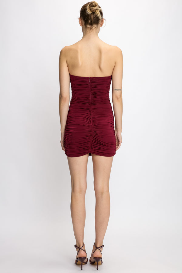 Nensi Dojaka MINI RUCHED DRESS