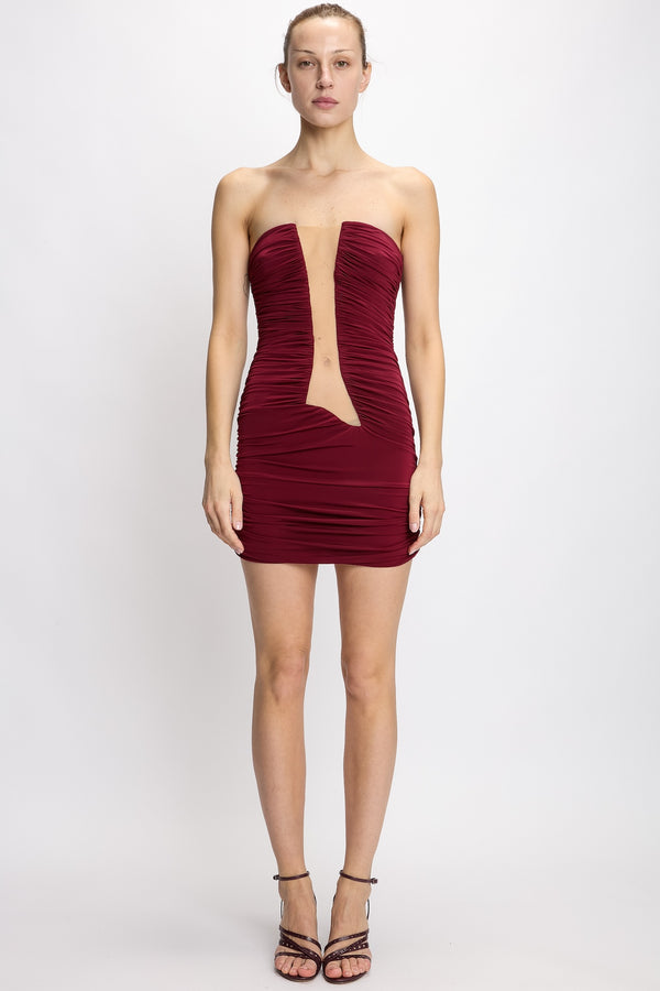 nensi dojaka MINI RUCHED DRESS