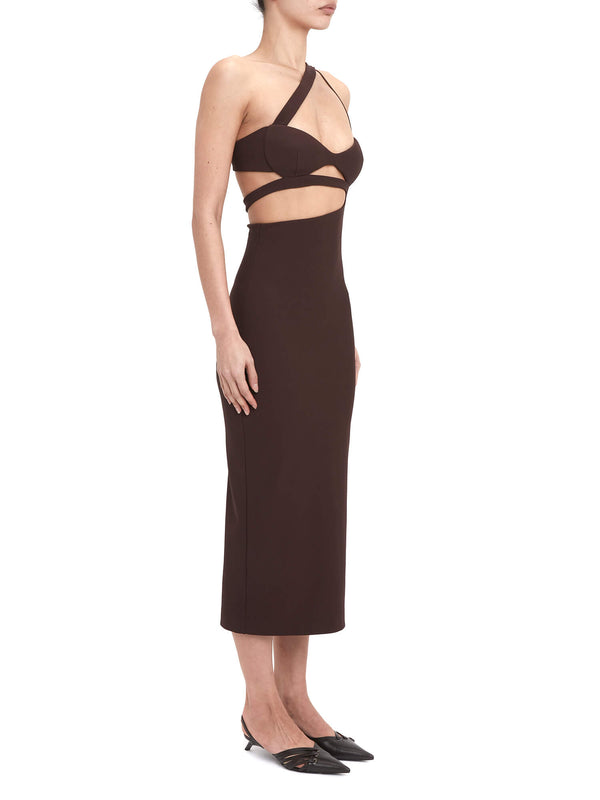 Nensi Dojaka PRESLEY ASYMMETRICAL PENCIL DRESS