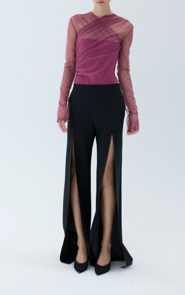 Nensi Dojaka RENEE TULLE GATHERED BODY In PEONY